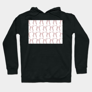 Boxing Hares - Soft Red Hoodie